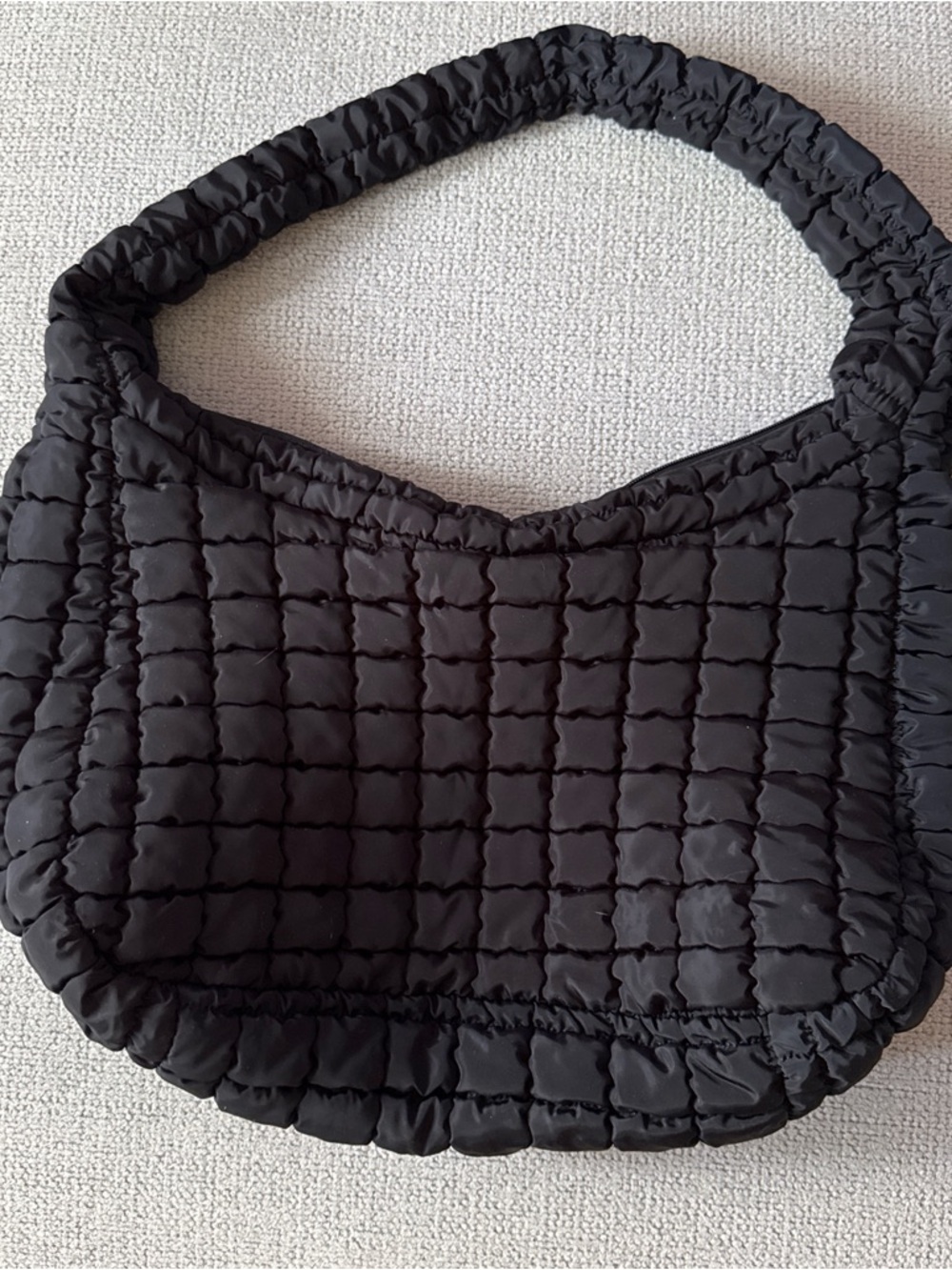 Quilted Shoulder Bag - Black
